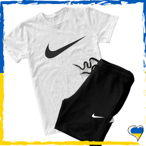 Комплект шорти Nike + футболка Nike біла. S M L XL XXL