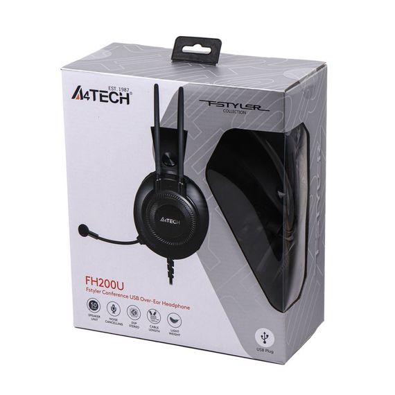 Навушники A4-Tech FH200U (Grey) USB з мікрофоном,колір сірий | Зображення 4