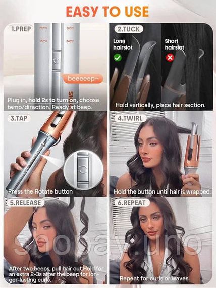 Автоматическая плойка для волос Hair Curler-Bella для локонов и кудрей | Зображення 5