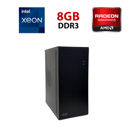 Ігровий ПК 2E Credo V200B-400 Tower / Intel Xeon E3-1230 v2 (аналог i7-3770) (4 (8) ядра по 3,3 - 3,7 ГГц) / 8 ГБ DDR3 / 256 ГБ SSD NVMe / AMD Radeon R9 270, 2 ГБ GDDR5, 256-біт / Win 10 non Lic б/в