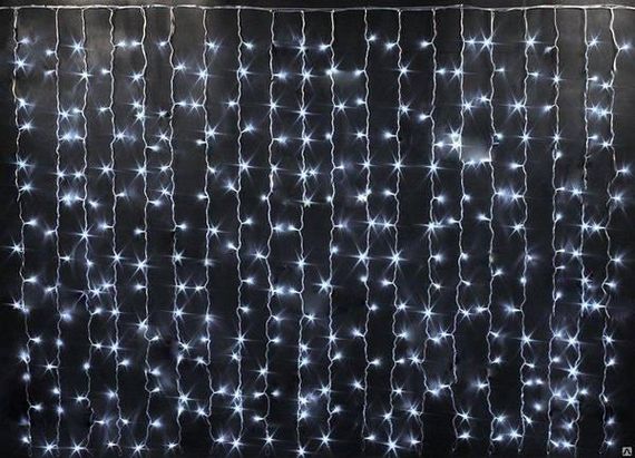 Xmas Гірлянда Водоспад Білий 240 LED (прозорий провід, 2.5*1.5)