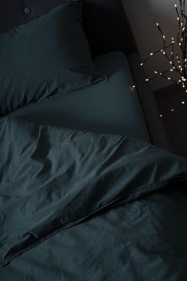 Комплект постільної білизни SoundSleep Stonewash Adriatic dark green євро зелений (92670563) | Зображення 7