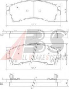 Колодка гальм. MAZDA 323626Premacy передн. (вир-во ABS) A.B.S. 37187 на MAZDA 626 Mk V универсал (GW)