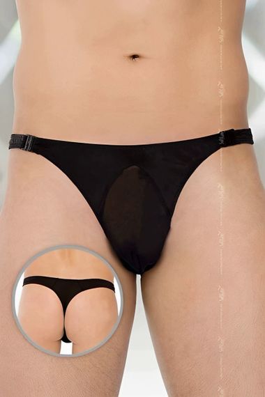 Мужские трусы-стринги Softline Thongs 4502 Черные M/L | Зображення 1