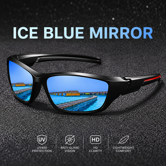 Спортивні сонцезахисні окуляри UV400 унісекс для водіння та спорту IceBlue
