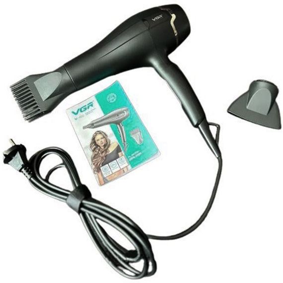 Професійний фен VGR V-450 для сушіння укладання волосся 2400 Вт MA-680 режим Turbo | Зображення 9