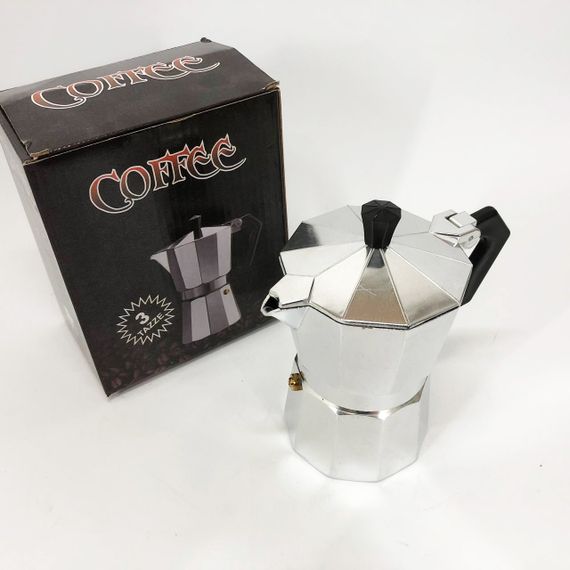 Гейзерные кофеварки на 1-3 чашки, Кофеварка для плити, Практичная кофеварка, Кофейник гейзерный BC-32 | Зображення 3