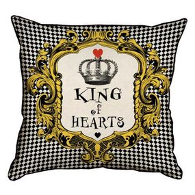Подушка с мешковины King of hearts 45x45 см (45PHB_WON030_WH)