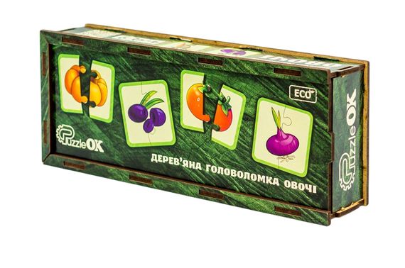 Головоломка дерев'яна Puz-95963 "Овочі" PuzzleOk | Зображення 2