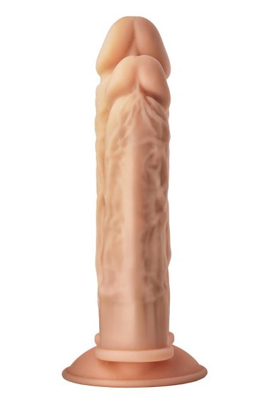 Фалоімітатор подвійний на присосці Dream ToysReal Love, термоактивний, бежевий Sex Aura | Зображення 7