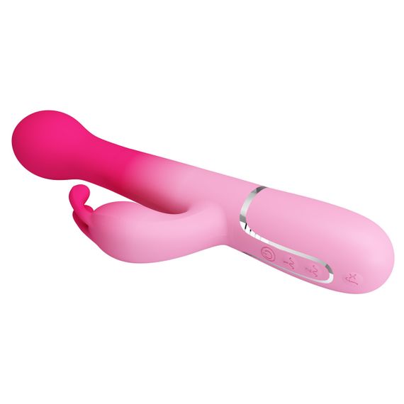 Вибратор-кролик 3 в 1 PRETTY LOVE Dejon вибро, ротация и фрикции, розовый Sex Aura | Зображення 5