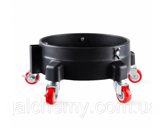 Візок під відро на коліщатках, чорний SG0125, SGCB