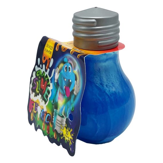 Вязкая масса лампочка Fluoric "Crazy Slime" SLM-07-01U светится в темноте Голубой