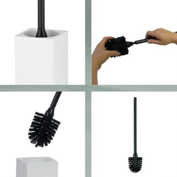 Туалетный ершик с подставкой Kela Сube 23695 45.5х9.5х9.5 см белый | Зображення 1