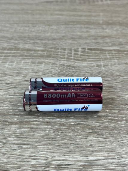 Акумулятор Qulit Fire 18650 6800 mAh 3,7V має вбудовану плату захисту від перезаряджання | Зображення 2