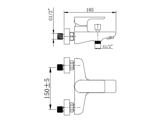Змішувач для ванни ASIGNATURA Delight 75502800 | Зображення 1