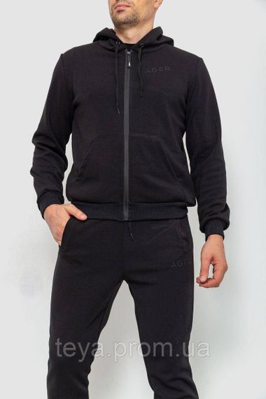 Спортивний костюм чоловічий двонитка, колір чорний, розміри M, L, L, XL, XXL FA_008320 | Зображення 1