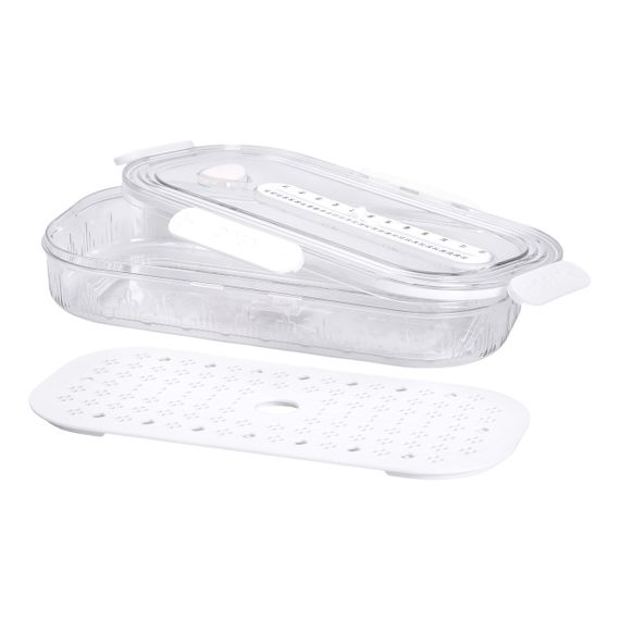 Контейнер для їжі пластиковий 32.5х17.5х6 см харчовий контейнер з індикатором дати 1 л Білий HP-27-7 | Зображення 4