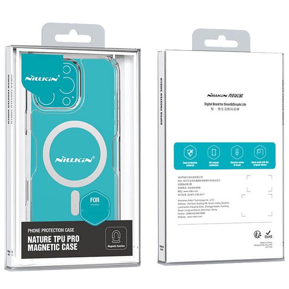 TPU чохол Nillkin Nature Pro Magnetic для Apple iPhone 16 Pro Max (6.9") Безбарвний (прозорий) | Зображення 7