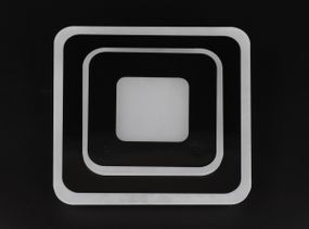 Сучасний квадратний світильник стельовий LED для кімнати кухні ванної 26127 Чорний 4х20х20 см.