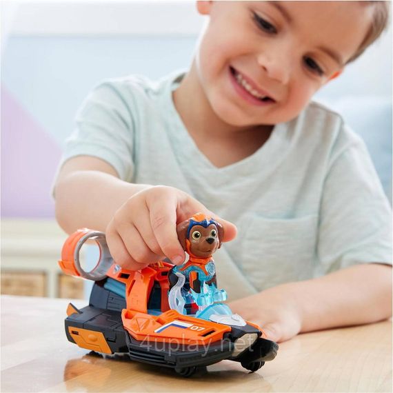 Щенячий Патруль Мегакіно 2023: Катер та фігурка Зуми. Paw Patrol Zuma Mighty Movie Hovercraft. Світло, звук | Зображення 6