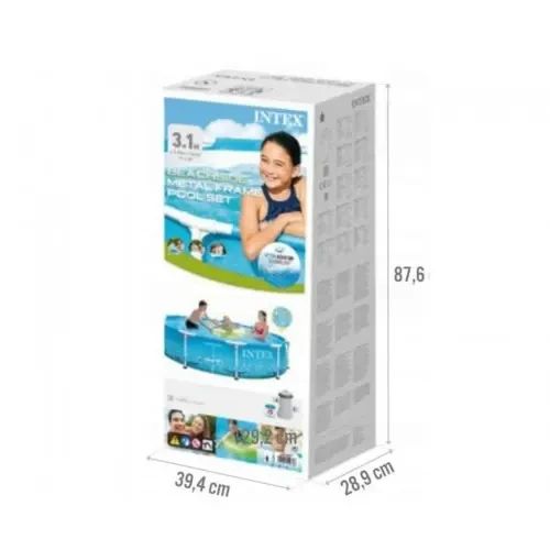 Каркасный бассейн с фильтром в комплекте Intex 28208 "Морской принт" 305 x 76 см | Зображення 2