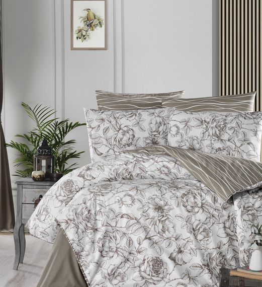 Постельное белье First Choice Ranforce 200 х 220 см Rozen Mink | Зображення 1