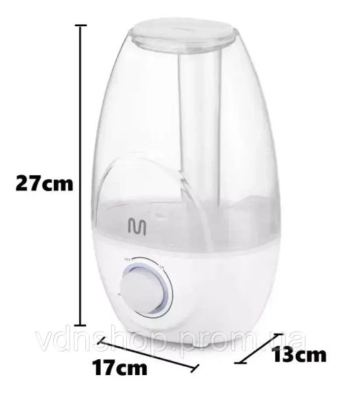 Ультразвуковий зволожувач повітря на 2.1 л із регулятором Ultrasonic Humidifier HD-2107 | Зображення 6