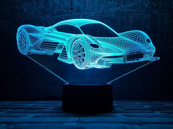 Змінна пластина для 3D світильників "Автомобіль 34" 3DTOYSLAMP