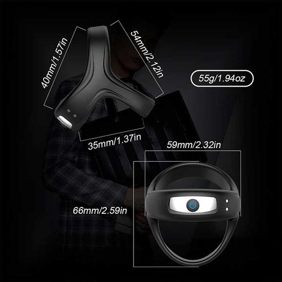 Тройное эрекционное виброкольцо на пенис и мошонку USB | Зображення 2