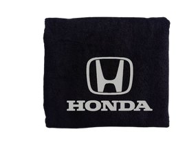 Полотенце с вышивкой махровое для лица 50*90 черный автомобилисту Хонда Honda 00451