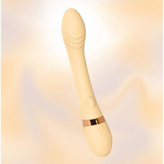 Вібратор для точки G з підігрівом та двома моторами Sweet Em, жовтий Sex Aura | Зображення 2