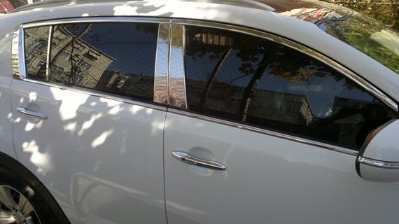 Молдинг дверних стійок (нерж.) для Ford Focus II 2005-2008 рр | Зображення 1