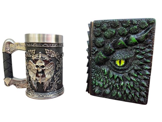 Подарунковий набір Кухоль 3D Меч у Черепі та Блокнот 3D «Око Лісового Дракона»