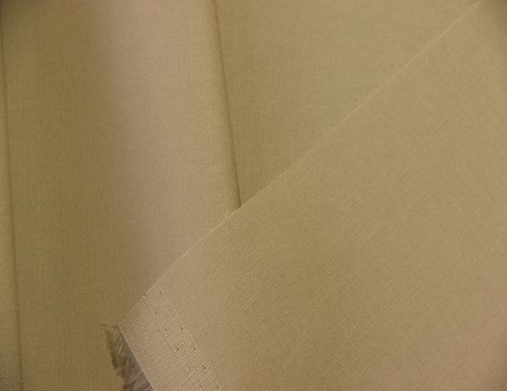 Коттонова тканина італійська бавовна з еластаном однотонна бежевого кольору MI 131 | Зображення 1