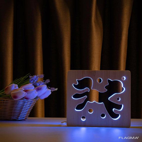 Светильник ночник ArtEco Light из дерева LED "Сказочный пони" с пультом и регулировкой... | Зображення 3