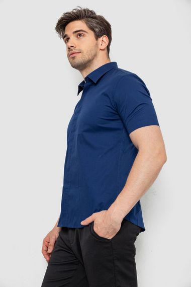 Рубашка мужская однотонная, цвет синий, 214R6917-3 | Зображення 2