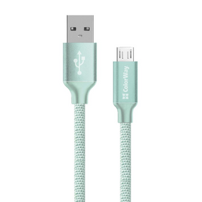 Кабель USB MicroUSB ColorWay CW-CBUM009-MT 2,4A 2м м'ятний