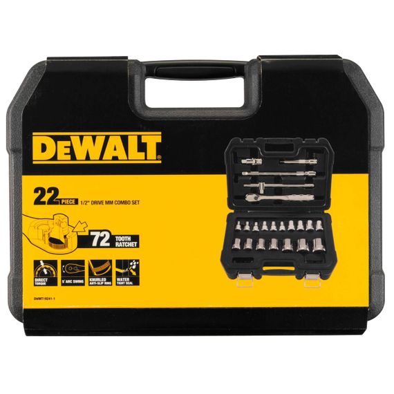 Набор головок 1/2, 22 предмета DeWALT DWMT19241-1 | Зображення 3