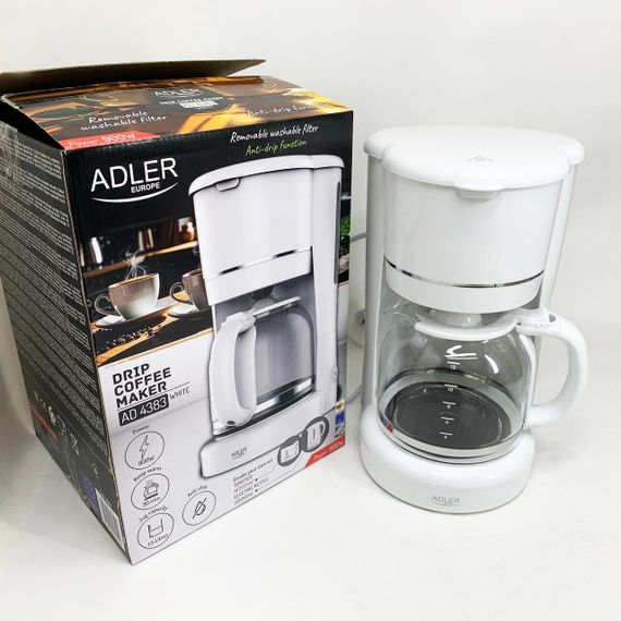 Кофеварка крапельна Adler AD 4383 white 1.5Л 900 Вт WF-53 | Зображення 9
