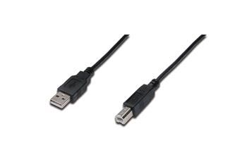Кабель Digitus USB 2.0 (AM/BM) 1.8m, black (AK-300102-018-S)