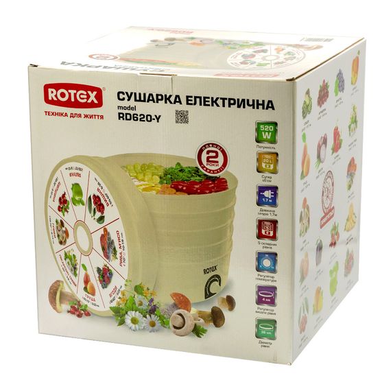 Сушка для овощей и фруктов Rotex RD620-Y | Зображення 2