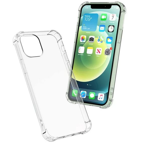 TPU чохол GETMAN Ease logo посилені кути для Apple iPhone 12 Pro Max (6.7") Безбарвний (прозорий) | Зображення 1