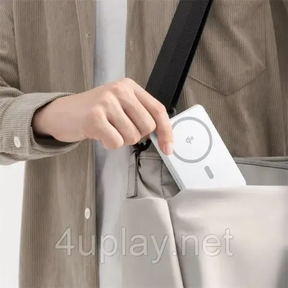 Беспроводной магнитный повербанк Baseus Airpow II Qi2 Magnetic PowerBank 10000mAh 22.5W White | Зображення 6