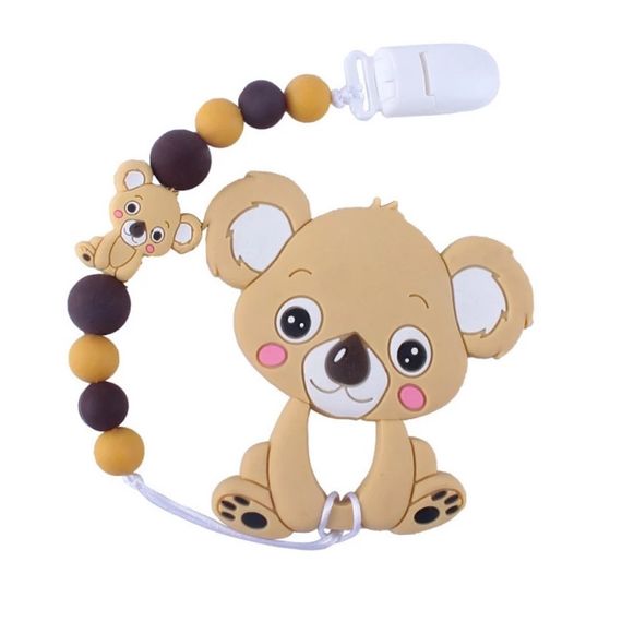 Прорезыватель WD210712 Коала силиконовые бусы 26 см Коричневый