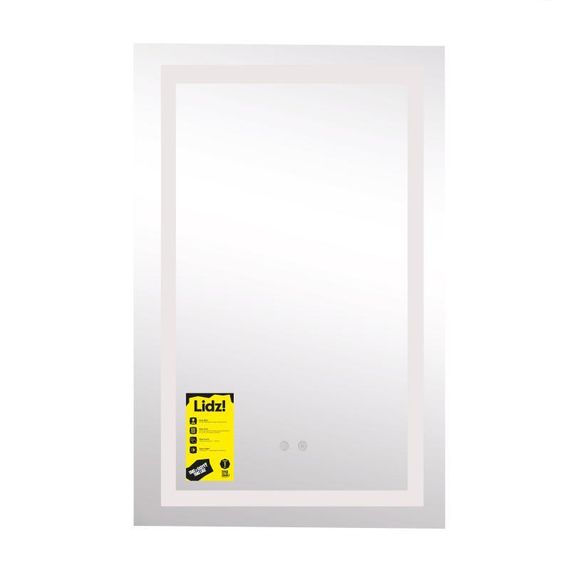 Дзеркало Lidz Kubis 500х800 з LED-підсвічуванням Touch, з антизапотіванням, з димером, рег. яскравості LD78LF9365080 | Зображення 2