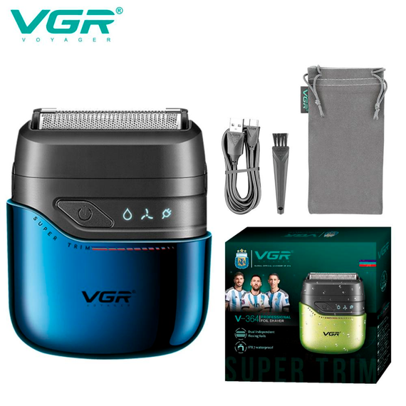 Електробритва VGR V-364 BLUE шейвер, подвійне лезо, IPX7 (45697-V-364 BLUE_441) | Зображення 5