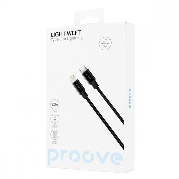 Кабель Proove Light Weft Type-C to Lightning 27W (1m) | Зображення 1