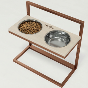 Миски на регулируемой подставке для больших собак Hollky Flex L (2 × 1.8 л) FL-502850-GLWH