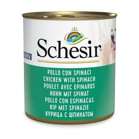 Schesir Dog Chicken With Spinach влажный корм с курицей для собак 285 гр